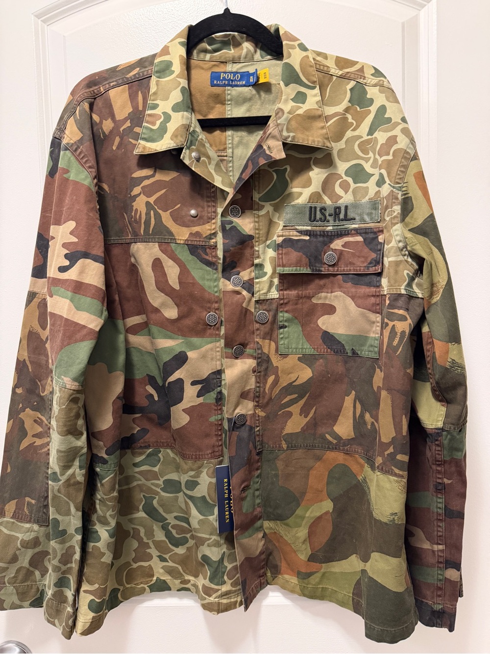 Polo by Ralph Lauren Men’s Military-Style Camo Field Jacket - Green/Brown/Tan